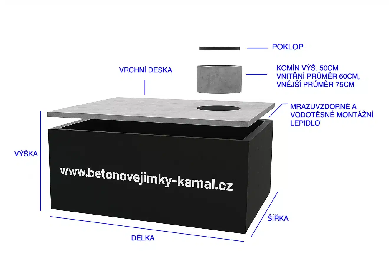 Jednokomorová nádrž na septik a dešťovou vodu