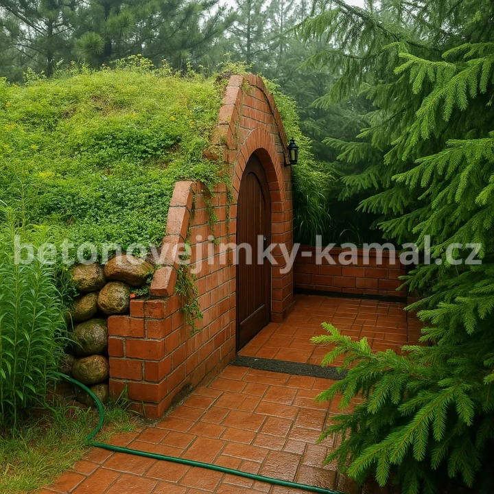 Betonová předsíň šikmá – prefabrikovaný vstup se schody do sklepa - Obrázek 7