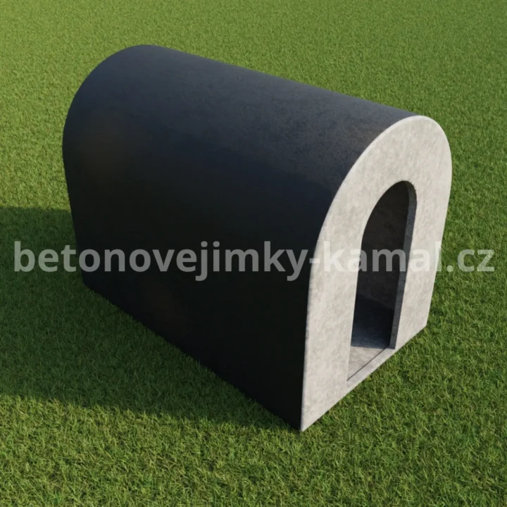 Betonovy sklep s půlkulatou kopulí bez předsíňky se vstupem z čelní strany - (300x240x240cm) - Obrázek 2