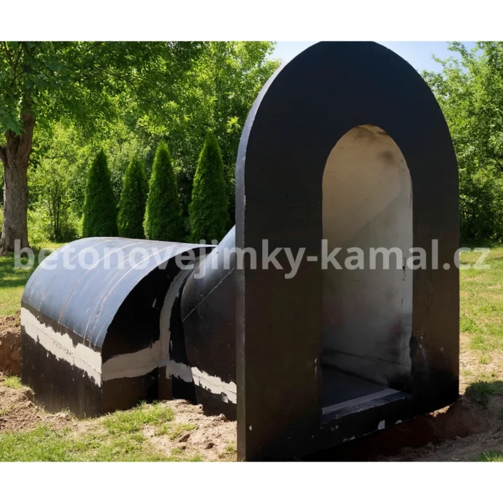 Betonová předsíň šikmá – prefabrikovaný vstup se schody do sklepa - Obrázek 8