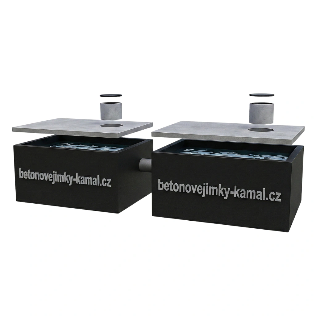 Vícekomorové betonové - spojeno vedle sebe