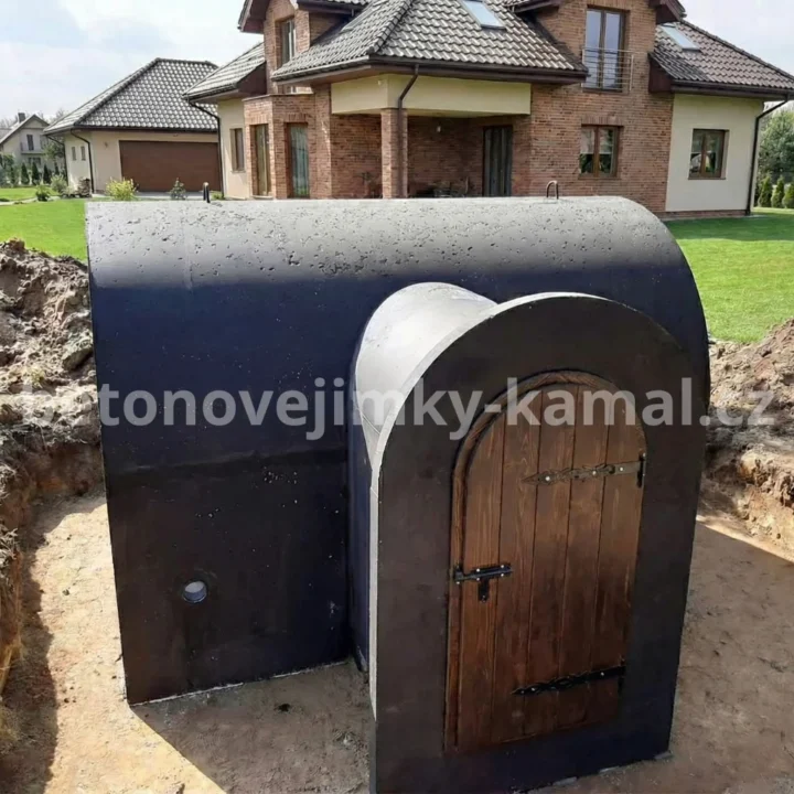 Betonovy sklep s půlkulatou kopulí bez předsíňky se vstupem z boční strany - (390x240x250cm) - Obrázek 6