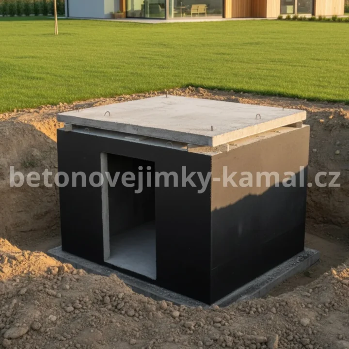 Betonový sklep s plochou střechou a vstupem na delší straně – (300x240x212cm) - Obrázek 7