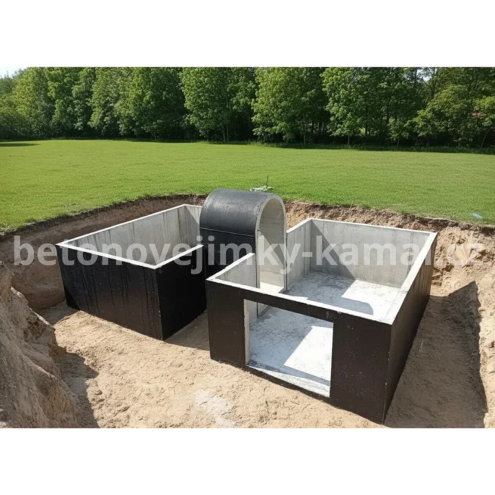 Betonový sklep s plochou střechou a vstupem na delší straně – (300x240x212cm) - Obrázek 6