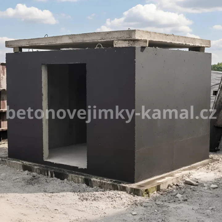 Betonový sklep s plochou střechou a vstupem na delší straně – (300x240x212cm) - Obrázek 2
