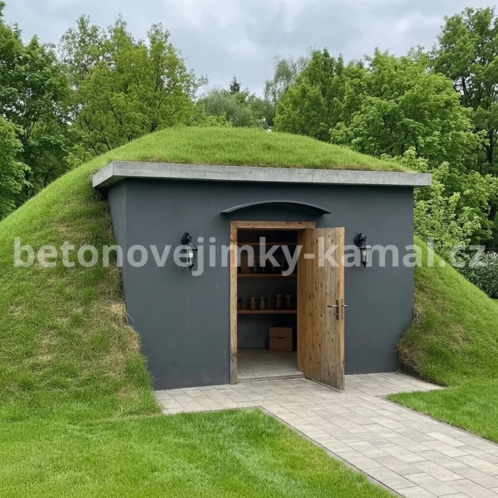 Betonový sklep s plochou střechou a vstupem na delší straně – (300x240x212cm) - Obrázek 8